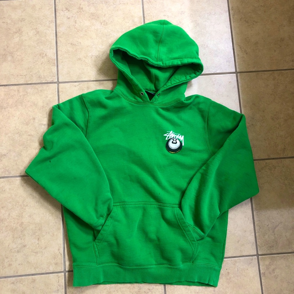 Medium Green Stussy cobra 8 hoodie